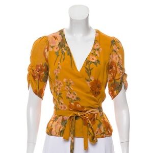 REFORMATION CHARLOTTE WRAP TOP